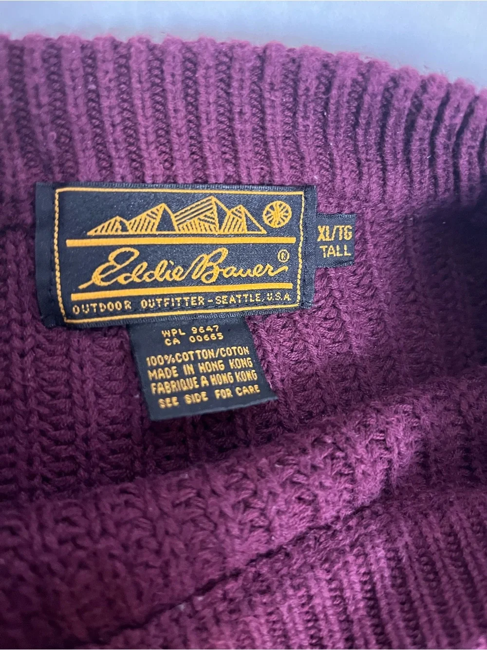 Eddie Bauer Plum Ribbed Crewneck Sweater